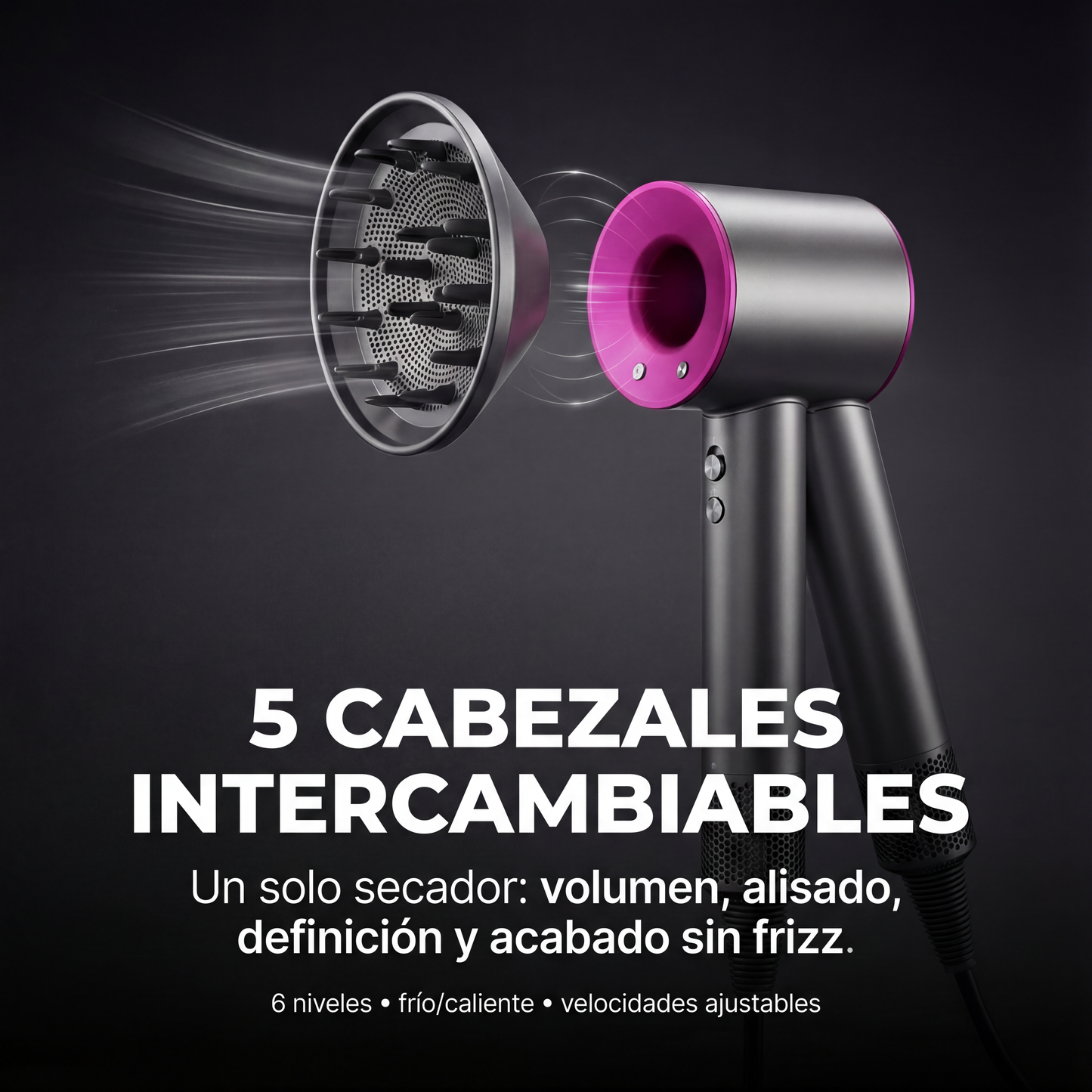 BloomAlissaAir™ — Secador 5 en 1 con Cabezales Intercambiables