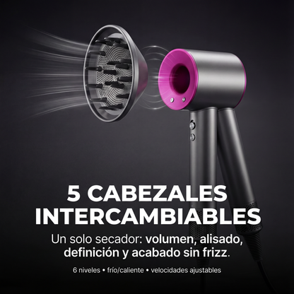 BloomAlissaAir™ — Secador 5 en 1 con Cabezales Intercambiables