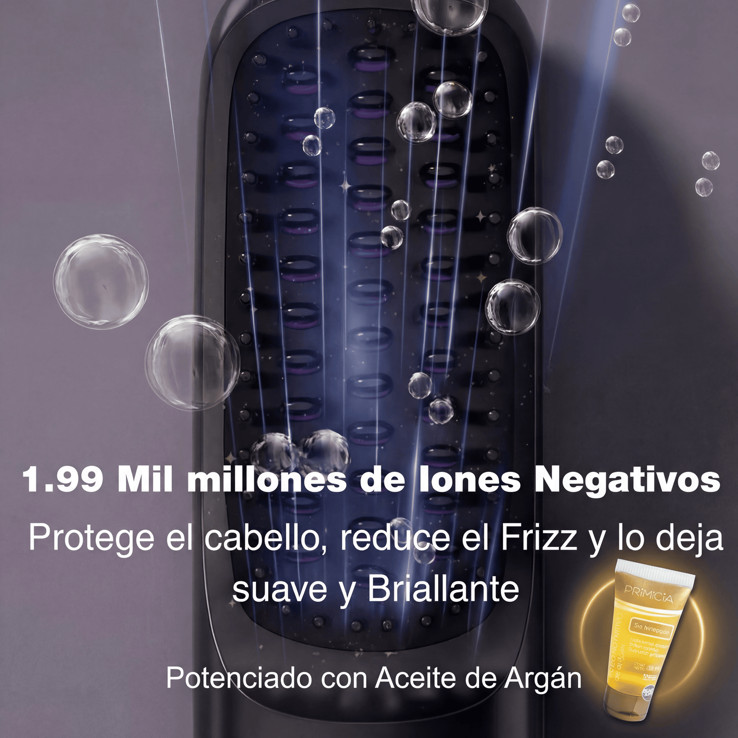 BloomBrushPro™ — Peine Alisador + Aceite de Argán